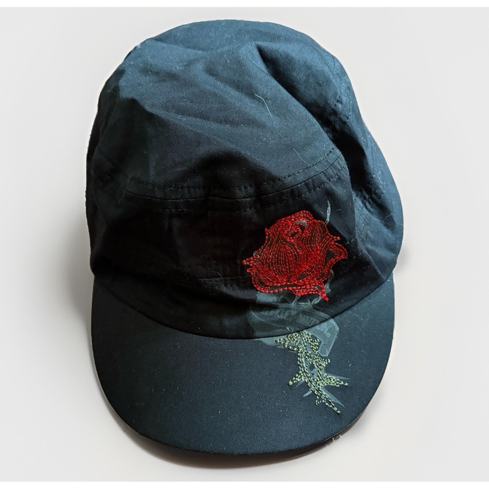 Harley Davidson Womans‎ Hat Black Rose Size M New With Tags Cotton Cap